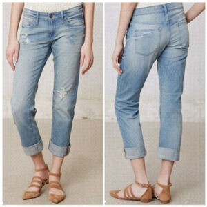 ANTHROPOLOGIE PILCRO and the LETTERPRESS Fit Hyphen jeans distressed light sz 29